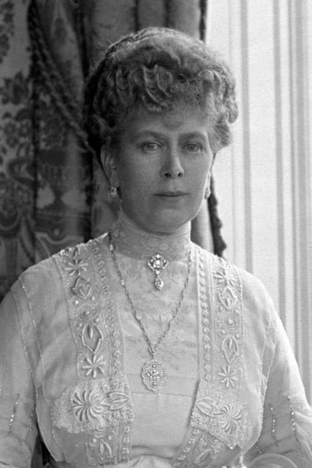 The Queen's grandmother, Queen Mary, at Buckingham Palace (PA)