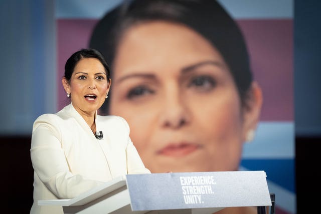 Dame Priti Patel (Stefan Rousseau/PA)