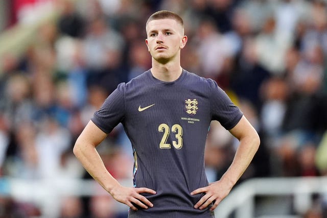 Wharton made his England debut against Bosnia (Mike Egerton/PA)