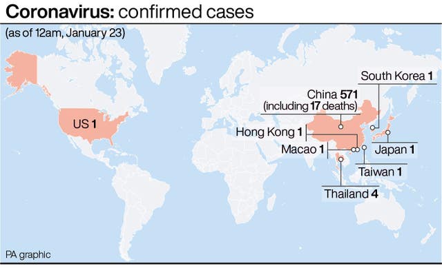 Coronavirus: confirmed cases