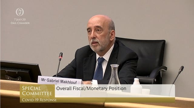 Central Bank governor Gabriel Makhlouf (Oireachtas TV/PA)