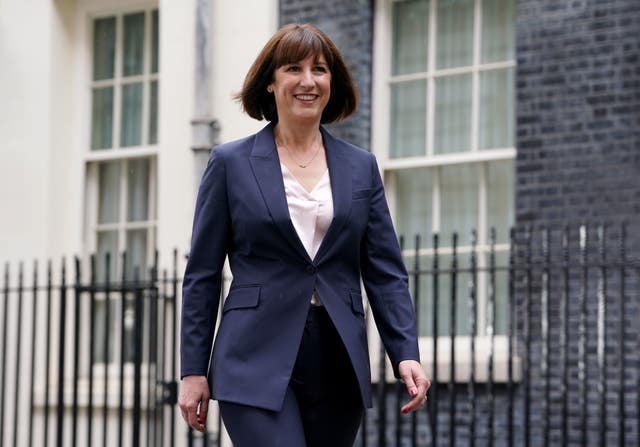 Rachel Reeves walks along Downing Street after a meeting with the Prime Minister