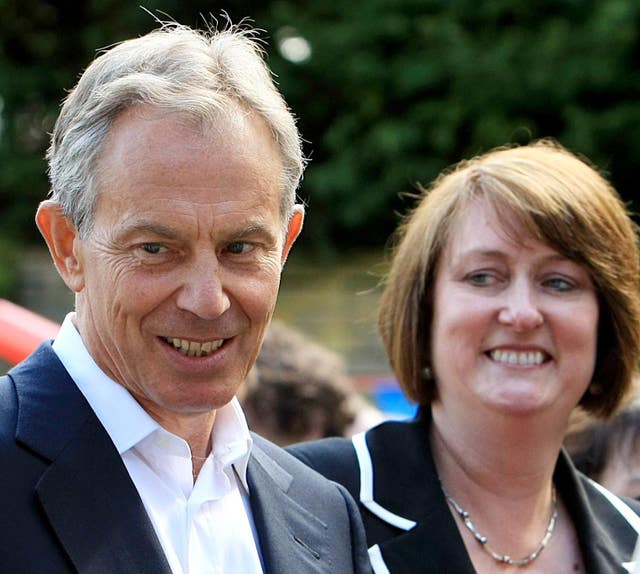 Tony Blair and Jacqui Smith in 2010