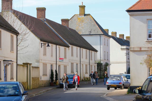 Houses in Poundbury in Dorset