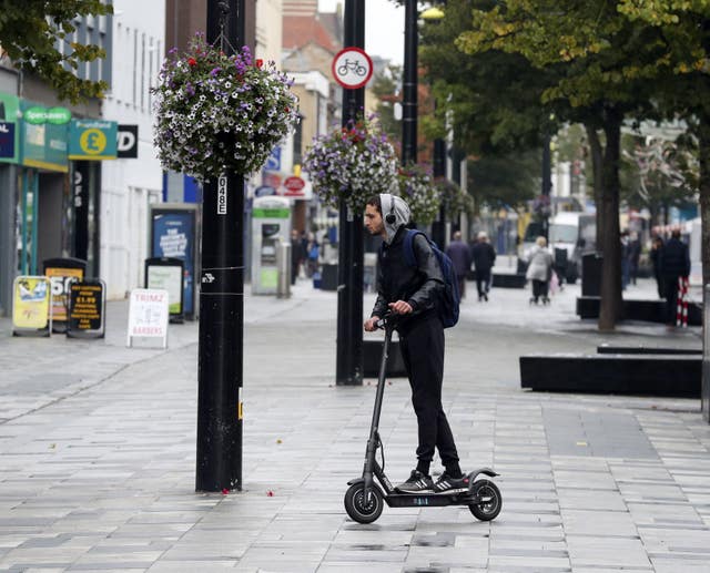 E-scooters should be legalised on UK roads, according to the Commons transport committee (Steve Parsons/PA)