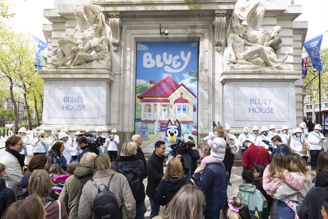 London’s Australia House renamed Bluey House for day as show receives ...