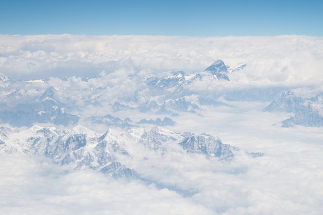 General view of Mount Everest and the Himalayas (Dominic Lipinski/PA)