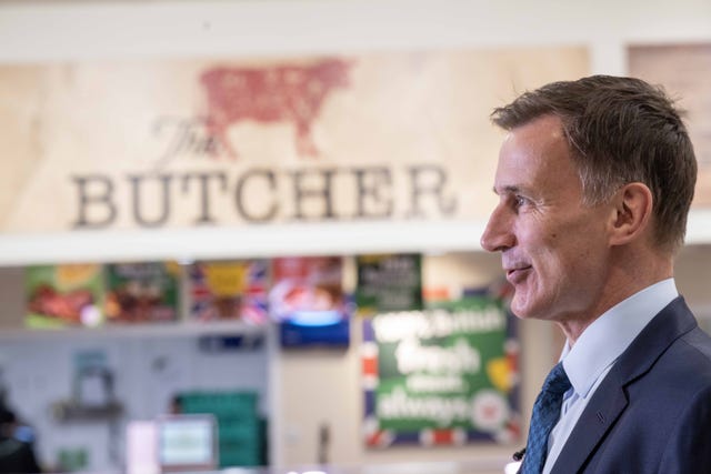 Jeremy Hunt visits a Morrisons store