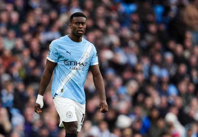 Manchester City’s Marc Guehi in action