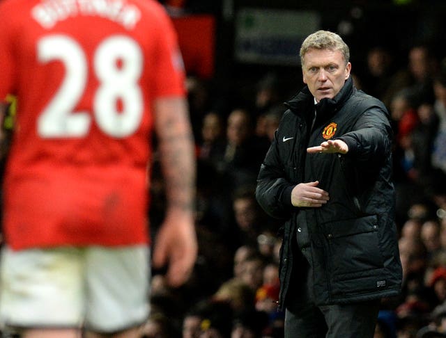 Former Manchester United manager David Moyes on the touchline at Old Trafford