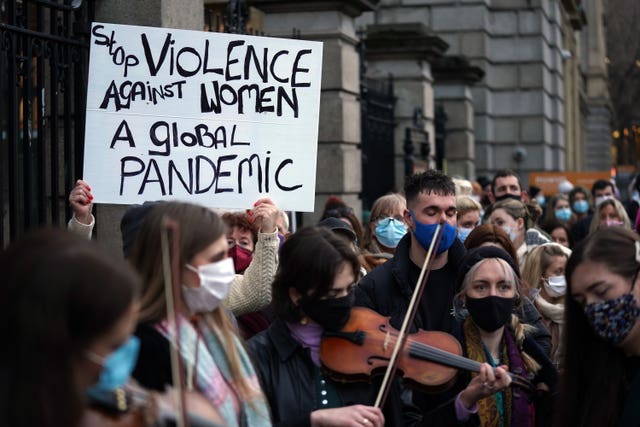 A vigil held at Leinster House, Dublin