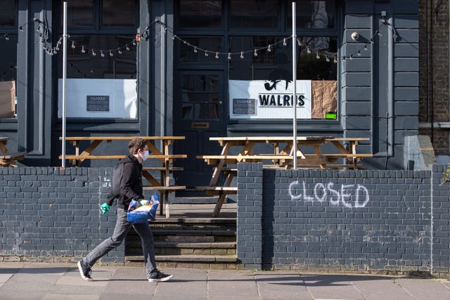 A closed pub during lockdown