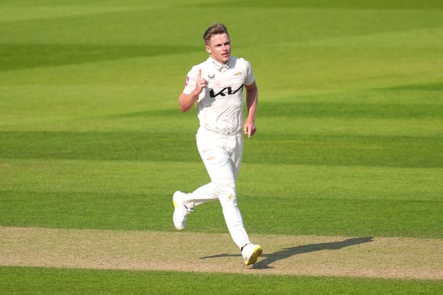 Sam Curran bowling for Surrey