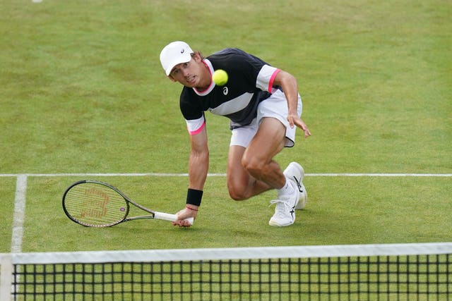 Alex De Minaur in action at Queen’s