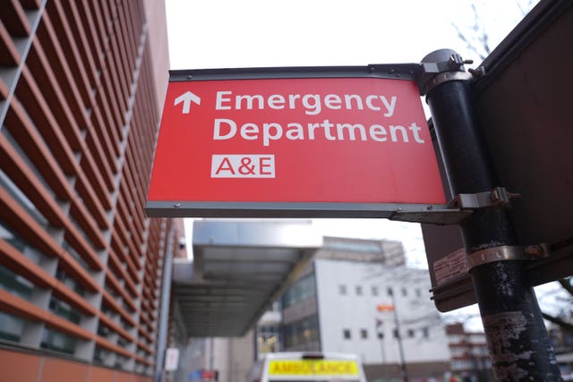 Signage for an Accident & Emergency department