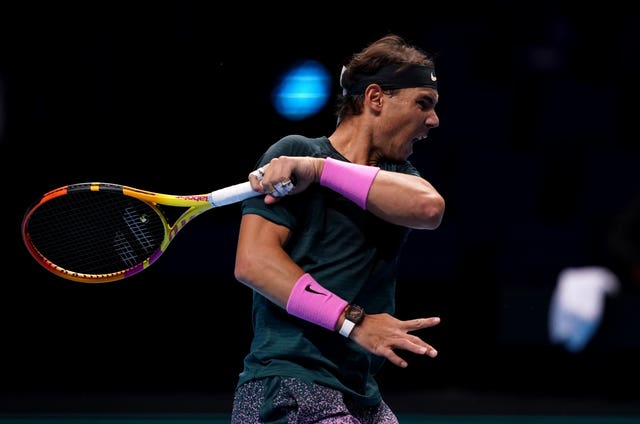 Rafael Nadal unleashes a forehand during his defeat by Dominic Thiem 