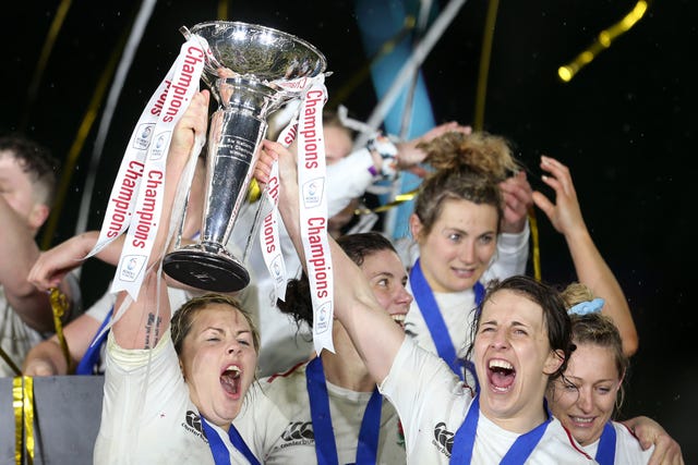 Katy Daley-McLean, right, enjoyed plenty of international success, including winning eight Six Nations Grand Slam titles