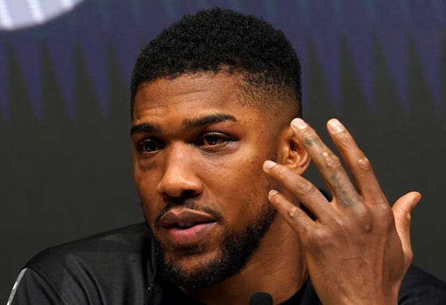 Anthony Joshua’s battle scars were on show in his post-fight press conference