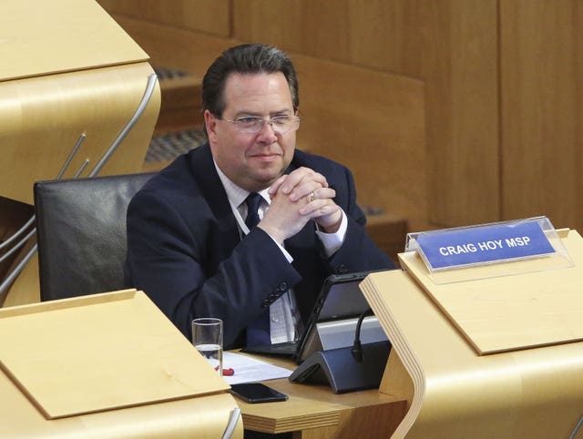 Craig Hoy MSP Conservative during the new MSPs’ first meet with the Presiding Officer Ken Macintosh after the Scottish Parliamentary Elections, in Holyrood, Edinburgh