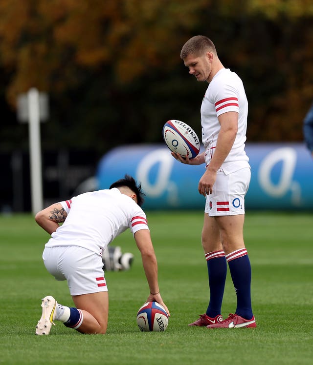 Owen Farrell (right) and Marcus Smith (left) are England's playmaking axis