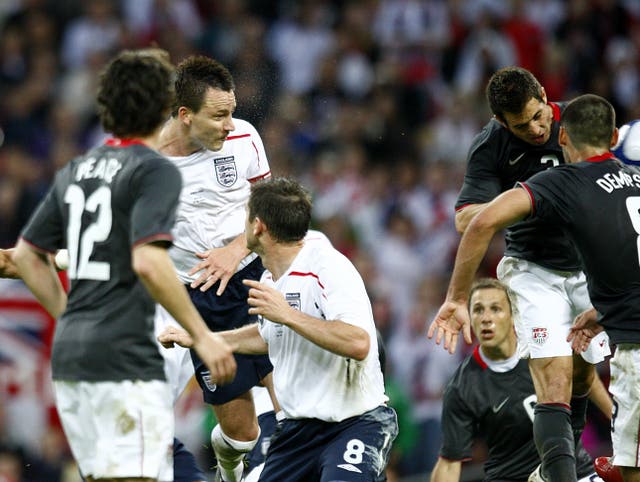 Captain John Terry headed England ahead in a 2008 friendly win over the United States in 2008.