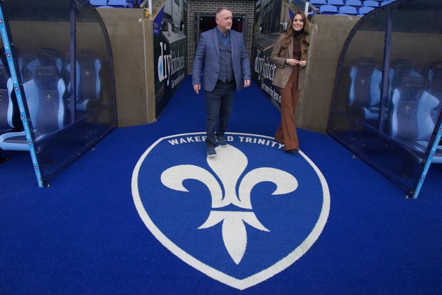 The Princess of Wales with Marc Lovering, RFL’s director of performance