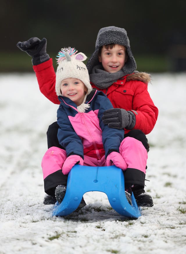 Children sledging