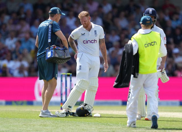 The injury problems of Ben Stokes, centre, are mounting up (Danny Lawson/PA)