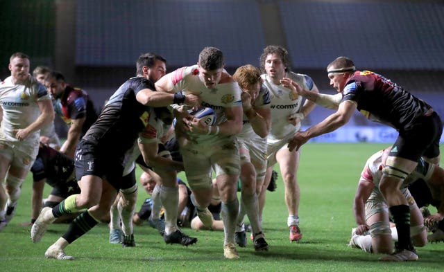 Dave Ewers scored Exeter's second try 