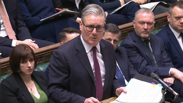 Sir Keir Starmer speaks at Prime Minister’s Questions