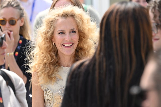 Gillian Anderson at a Cannes photocall