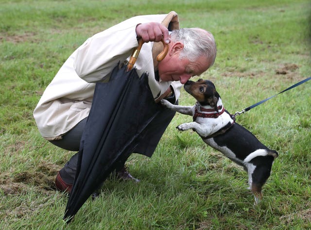 The then-Prince of Wales greeting Beth in 2017