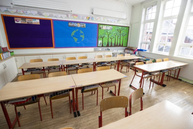 An empty classroom