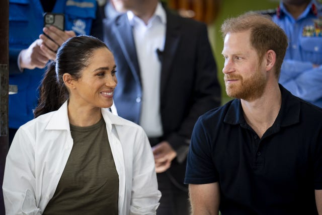 Harry and Meghan during their visit to Jordan