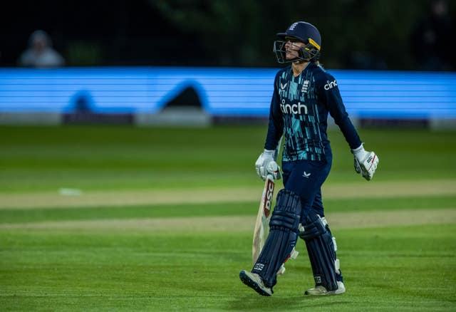 Danni Wyatt in action for England.