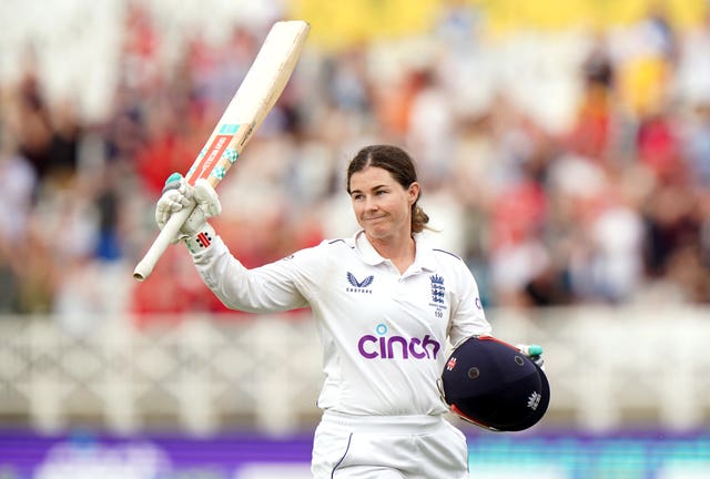 Tammy Beaumont celebrates her double hundred