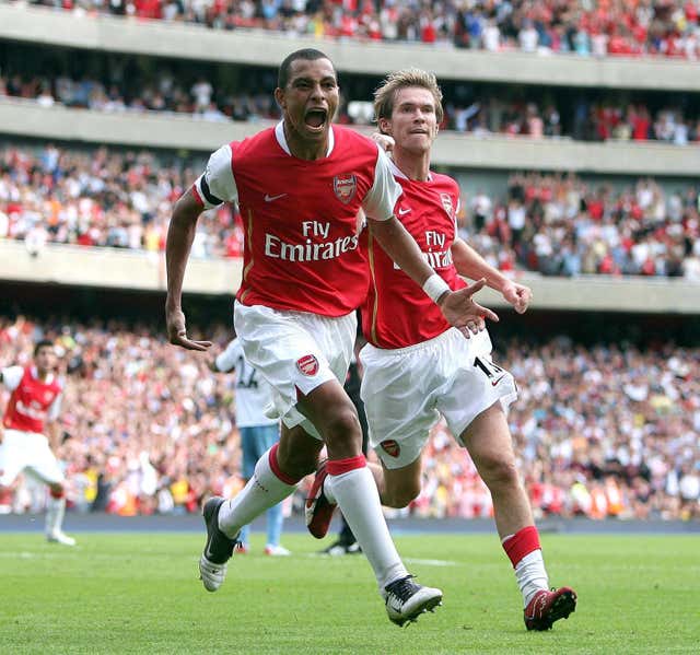 Gilberto Silva played for Arsenal between 2003 and 2008