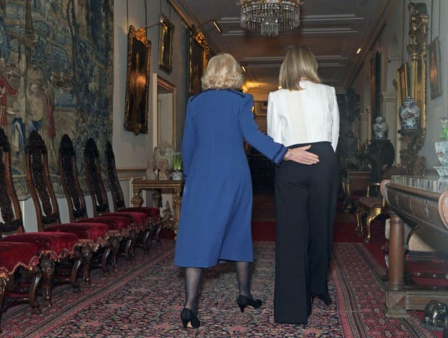 Queen Camilla meeting Olena Zelenska
