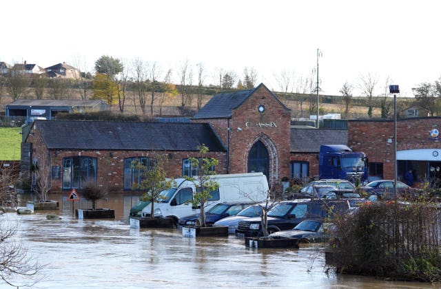 Flooding at Billing Wharf, near the River Nene, earlier this week