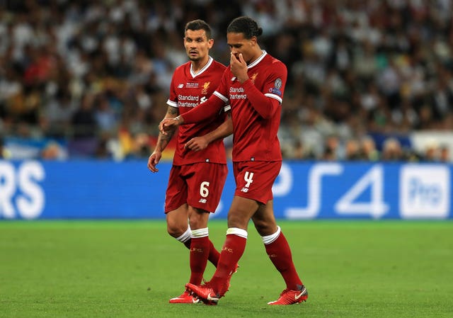 Liverpool's Dejan Lovren and Virgil Van Dijk,