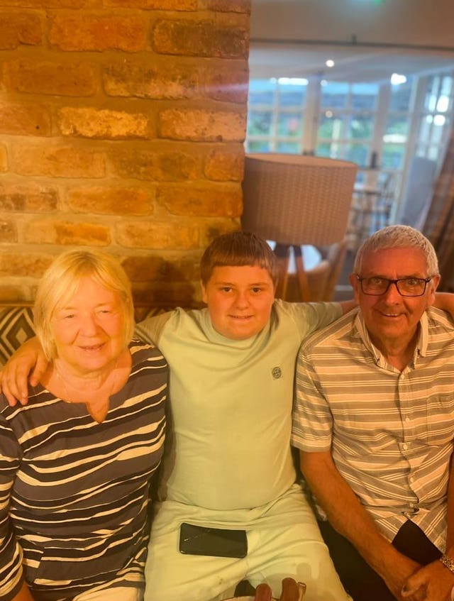 Harvey Willgoose with family members