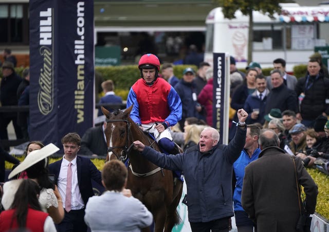 Facile Vega returns to the Punchestown winner's enclosure