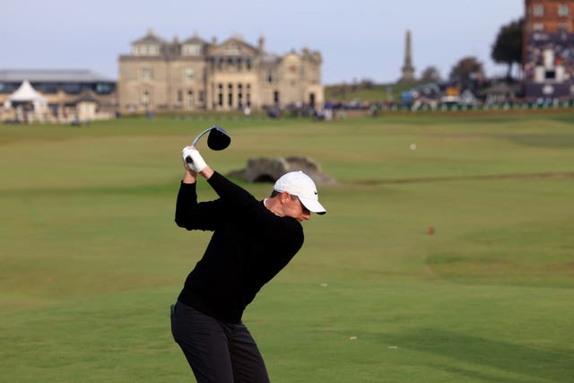 Rory McIlroy on the 18th during the Alfred Dunhill Links Championship at the Old Course, St. Andrews