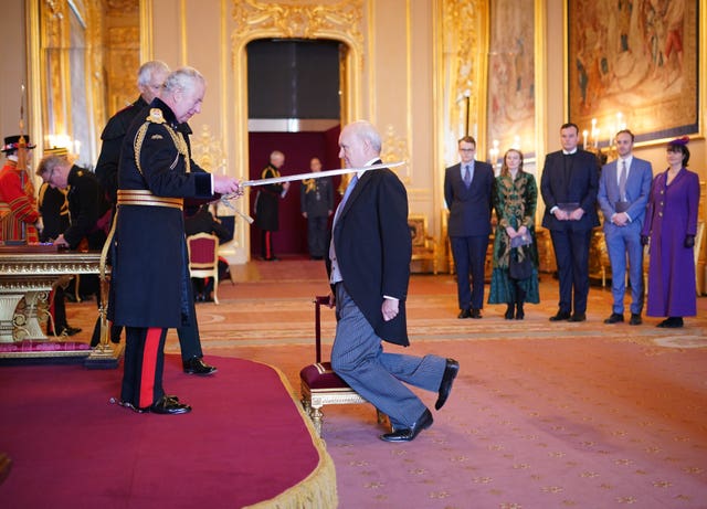 Investiture at Windsor Castle, Nicholas Coleridge is knighted