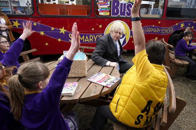 Boris Johnson said there had been 'suffering' for children with schools closed