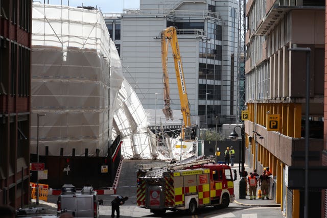 Emergency services at the scene in Reading 