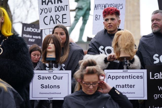 Save Our Salons protest