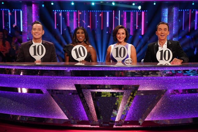 Shirley Ballas with fellow judges Craig Revel Horwood, Motsi Mabuse and Bruno Toniol