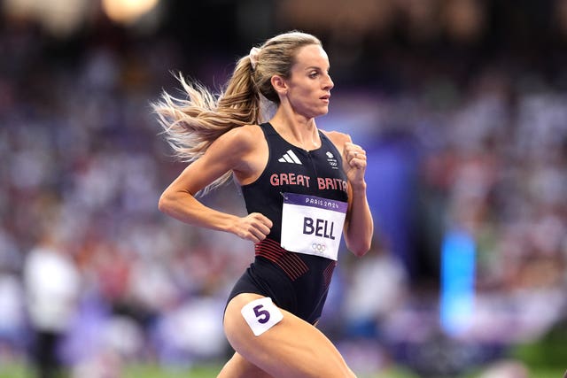 Georgia Bell in action at the Paris Olympics