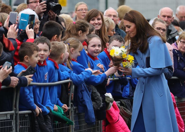 Kate during a walkabout in Ballymena